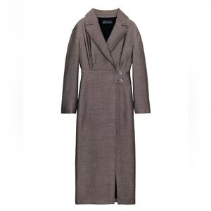 Wrap Mido Dress- Taupe Gray